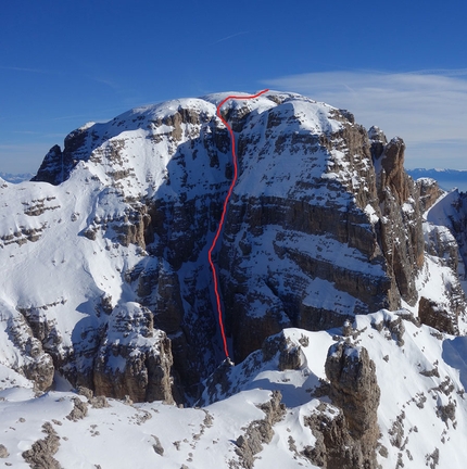 Brenta Dolomites steep skiing: descents off Cima Brenta and Cima del Vallon