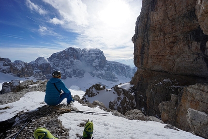 Brenta Dolomites, Cima Brenta West Couloir, Luca Dallavalle, Roberto Dallavalle - Cima Brenta West Couloir