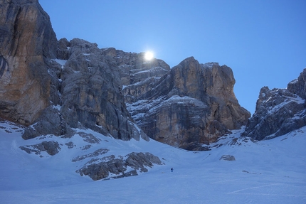 Dolomiti di Brenta, Cima del Vallon parete nord-ovest, Luca Dallavalle, Roberto Dallavalle - Cima del Vallon parete nord-ovest