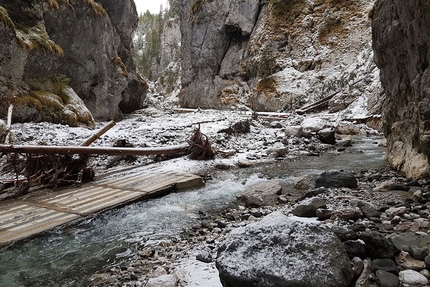 Serrai di Sottoguda, Dolomiti - I Serrai di Sottoguda nelle Dolomiti dopo la devastante tempesta del 29 ottobre 2018