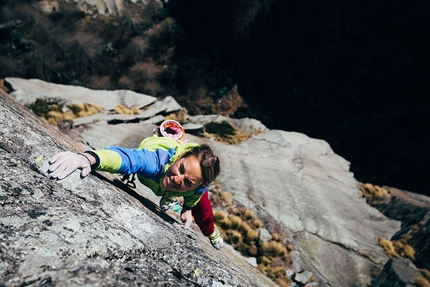 Federica Mingolla, Itaca nel Sole, Valle Orco - Federica Mingolla climbing Itaca nel Sole in Valle dell’Orco, Italy