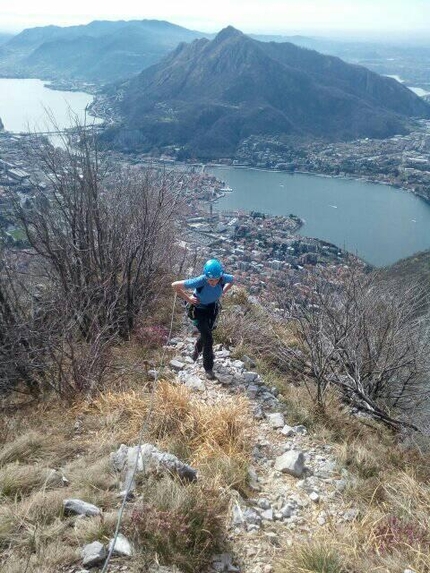 Via Miryam, Corna di Medale  - Il panorama sopra Lecco, Corna di Medale nel Gruppo delle Grigne