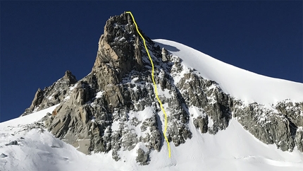 Petit Flambeau, Monte Bianco - Via Filipini, Petit Flambeau, Monte Bianco (Ezio Marlier, Cesare Pini 14/04/2017)