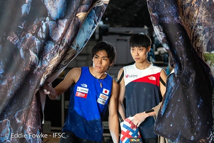 Bouldering World Cup 2019 - Bouldering World Cup 2019 Meiringen: Tomoa Narasaki & Jongwon Chon