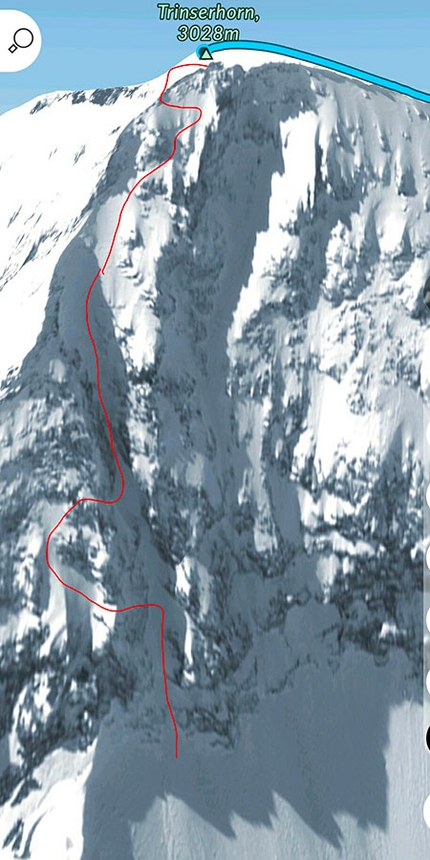 Piz Dolf Trinserhorn - Piz Dolf / Trinserhorn North Face skied by Sébastien de Sainte Marie and Marco Cavalli (15/04/2019)