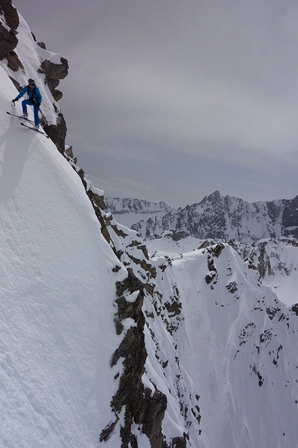 Cima Scarpacò, Adamello, Presanella, Luca Dallavalle, Roberto Dallavalle - The NW Face of Cima Scarpacò (Adamello-Presanella) skied on 22/04/2019 by Luca Dallavalle and Roberto Dallavalle.