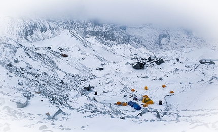 Jannu East Face, Dmitry Golovchenko, Sergey Nilov, Unfinished Sympathy - Jannu East Face: base camp on 21 March 2019