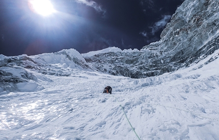 Jannu East Face, Dmitry Golovchenko, Sergey Nilov, Unfinished Sympathy - Jannu East Face: Dmitry Golovchenko and Sergey Nilov on 21 March 2019 while making the first ascent of Unfinished Sympathy 