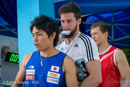 Coppa del Mondo Boulder 2019 - Tomoa Narasaki, Jernej Kruder e Aleksey Rubtsov a Wujiang, Coppa del Mondo Boulder 2019