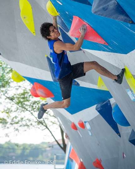 Bouldering World Cup 2019 - Tomoa Narasaki at Wujiang, Bouldering World Cup 2019