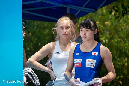 Bouldering World Cup 2019 - Janja Garnbret and Ai Mori at Wujiang, Bouldering World Cup 2019