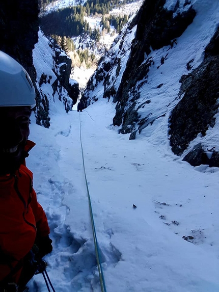 Pi Greco, Corno D'Aola, Adamello - Via Pi Greco, Avancorpo del Corno D'Aola, Gruppo dell'Adamello (Cristian Candiotto, Enea Montoli 14/03/2019)