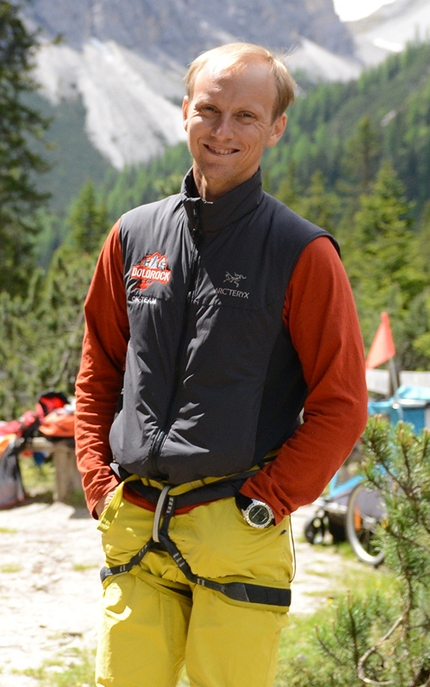 Christian Sordo - Christian Sordo, guida alpina ed uno degli ideatori di Dolorock, il meeting di arrampicata in Val di Landro, Dobbiaco ed attorno alle Tre Cime di Lavaredo in Dolomiti.
