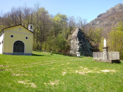 Arrampicata alla Rocca della Madonnina a Chiandusseglio in Valle di Viù