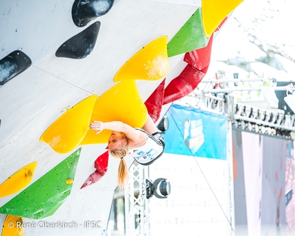 Janja Garnbret - Janja Garnbret a Monaco, Coppa del Mondo Boulder 2019