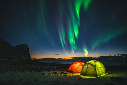 Lofoten & Lyngen Powder Expedition, Norvegia, Enrico Zampieri, Lorenzo Barutta, Massimo Guzzonato, Francesco Lazari, Matteo Sala - Durante il Lofoten & Lyngen Powder Expedition in Norvegia