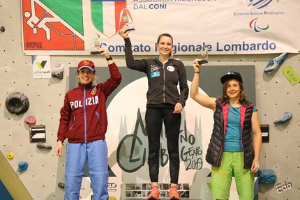 Coppa Italia Lead - 2 Claudia Ghisolfi 1 Ilaria Maria Scolaris 3 Sara Avoscan, Coppa Italia Lead 2019