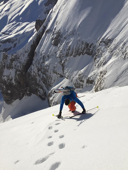 Gran Vernel Parete Nord Est, discese da sogno in Dolomiti