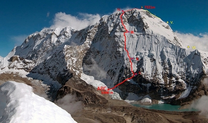 Chamlang Nepal, Márek Holeček, Zdeněk Hák - The NW Face of Chamlang climbed alpine style with 6 bivouacs by Márek Holeček and Zdeněk Hák
