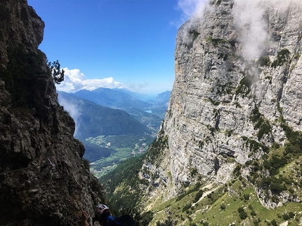 Via ferrata delle Aquile Paganella - Via ferrata delle Aquile up the East Face of Paganella