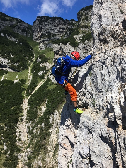 Via ferrata delle Aquile Paganella - Via ferrata delle Aquile up the East Face of Paganella