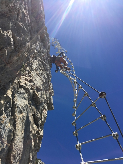 Via ferrata delle Aquile Paganella - La Via ferrata delle Aquile sulla parete est della Paganella