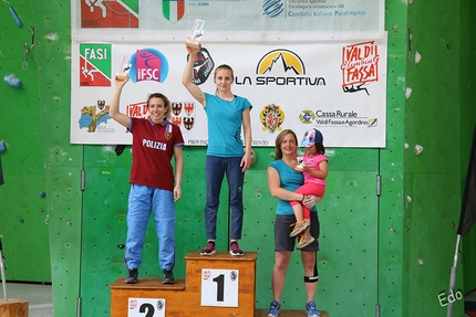 Campitello Italian Lead Cup 2019 - 2. Claudia Ghisolfi 1. Silvia Cassol 3. Sara Avoscan, Italian Lead Cup at Campitello in Val di Fassa