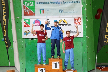 Campitello Coppa Italia Arrampicata Lead 2019 - 2. Francesco Vettorata 1. Marcello Bombardi 3. Filip Schenk, Coppa Italia Lead a Campitello in Val di Fassa