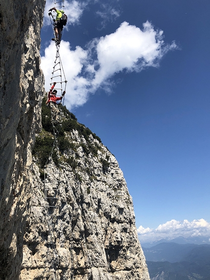 Via ferrata delle Aquile Paganella - Via ferrata delle Aquile up the East Face of Paganella