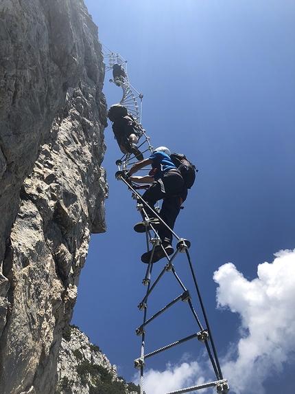 Via ferrata delle Aquile Paganella - Via ferrata delle Aquile up the East Face of Paganella