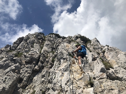 Via ferrata delle Aquile Paganella - Via ferrata delle Aquile up the East Face of Paganella