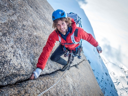 Mount Barrill, Ruth Gorge, Alaska, Daniel Joll, Kim Ladiges, Alastair McDowell, John Price - Kim Ladiges seconding up King Cobra on Mount Barrill, Alaska