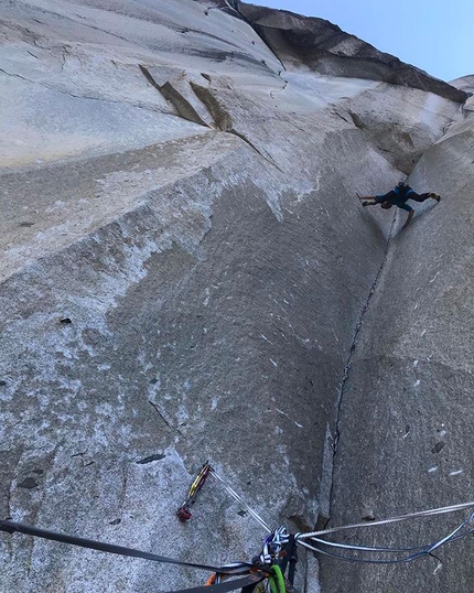 Barbara Zangerl  - Barbara Zangerl ripete la Pre-Muir Wall su El Capitan in Yosemite, insieme a Jacopo Larcher