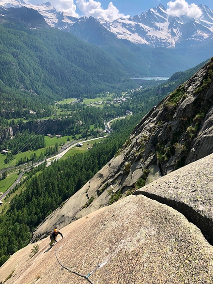 Valle dell'Orco e Serendipity, la nuova via d'arrampicata plaisir sul Sergent