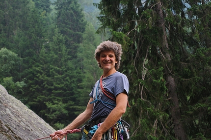 Valle di Daone, Gianluca Forti, Sandro De Toni, Nicholas Ferrari, Paolo Castellini - Durante la prima ripetizione di Ci Rivediamo, Paolino sulla Parete Cascata di Danerba in Valle Daone