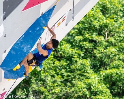 Lead World Cup 2019 - Meichi Narasaki competing in the first stage of the Lead World Cup 2019 at Villars, Switzerland