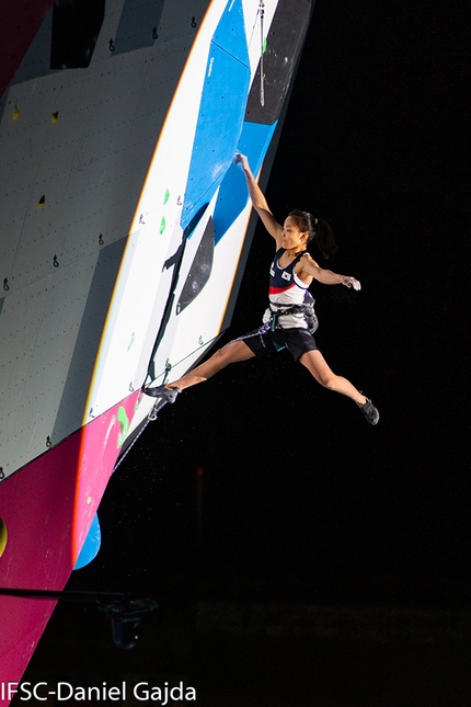 Lead World Cup 2019 - Chaehyun Seo competing in the first stage of the Lead World Cup 2019 at Villars, Switzerland