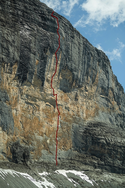 Jungfrau, Roger Schaeli, Stephan Siegrist - La linea di Silberrücken sulla Rotbrätt, ovvero la parete ovest della Jungfrau, aperta da Roger Schaeli e Stephan Siegrist