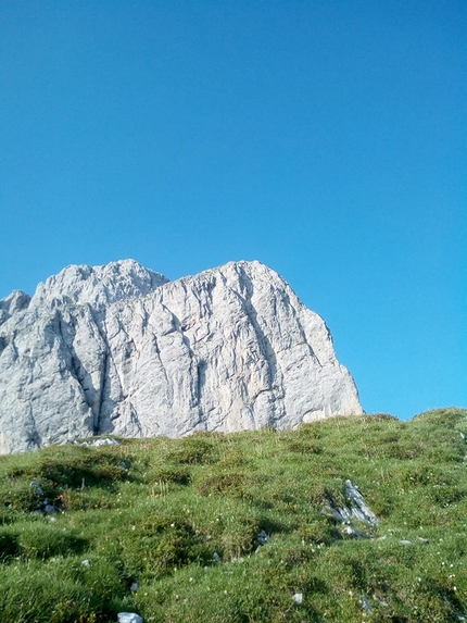 Presolana Spigolo Nord-Ovest, Ivo Ferrari - In arrampicata sullo Spigolo Nord-Ovest della Presolana