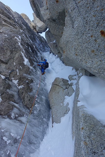 Janez Svoljšak - Janez Svoljšak climbing a beautiful pitch on the upper part of Wailing Wall, Revelation glacier, Alaska