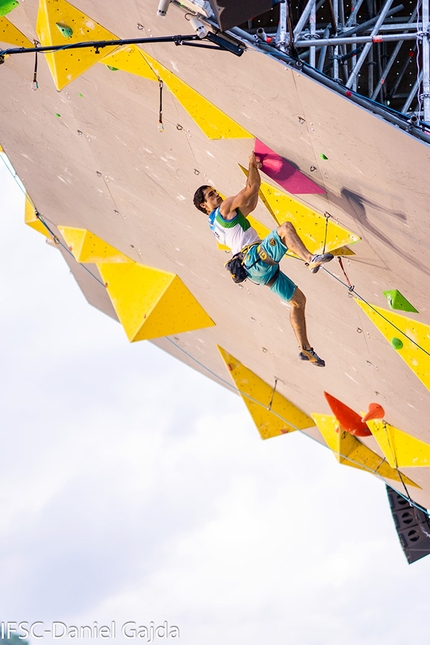 Marcello Bombardi - Marcello Bombardi competing in the third stage of the Lead World Cup 2019 at Briançon, France