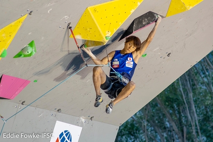 Shuta Tanaka - Shuta Tanaka durante la terza tappa della Coppa del Mondo Lead 2019 a Briançon 