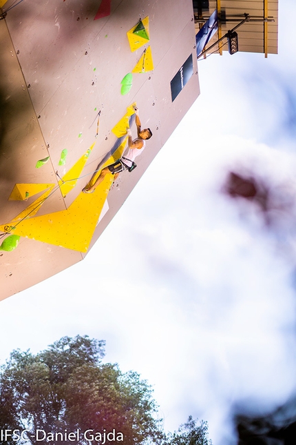 Sean McColl - Sean McColl competing in the third stage of the Lead World Cup 2019 at Briançon, France