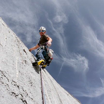 Sasso delle Nove, Fanis, Dolomites - Making the first ascent of Somnium up the south face of Sasso delle Nove, Fanes, Dolomites (Michael Kofler, Manuel Gietl, Florian Wenter)