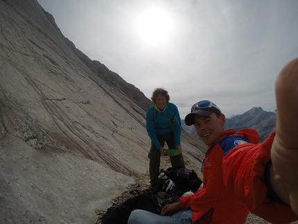 Sasso delle Nove, Fanis, Dolomites - Making the first ascent of Somnium up the south face of Sasso delle Nove, Fanes, Dolomites (Michael Kofler, Manuel Gietl, Florian Wenter)