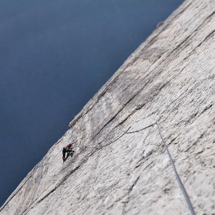 Sasso delle Nove, Fanis, Dolomites - Making the first ascent of Somnium up the south face of Sasso delle Nove, Fanes, Dolomites (Michael Kofler, Manuel Gietl, Florian Wenter)