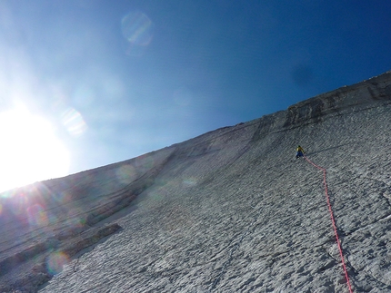 Sasso delle Nove, Fanis, Dolomiti: Somnium, nuova via per Kofler, Gietl e Wenter