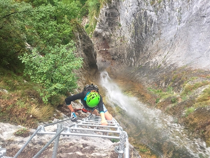 Via ferrata Rio Ruzza - Sulla Via ferrata Rio Ruzza a Ballino (Valli Giudicarie), Garda - Trentino