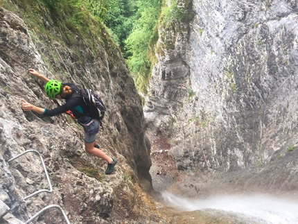 Via ferrata Rio Ruzza - Sulla Via ferrata Rio Ruzza a Ballino (Valli Giudicarie), Garda - Trentino