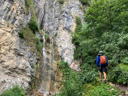 Via ferrata Rio Ruzza - Sulla Via ferrata Rio Ruzza a Ballino (Valli Giudicarie), Garda - Trentino